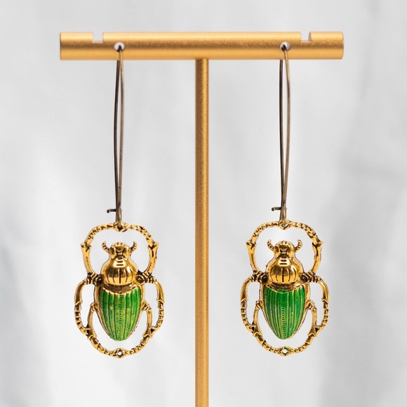 ✨Anthropologie Bitela Beetle Drop Earrings - Picture 6 of 6